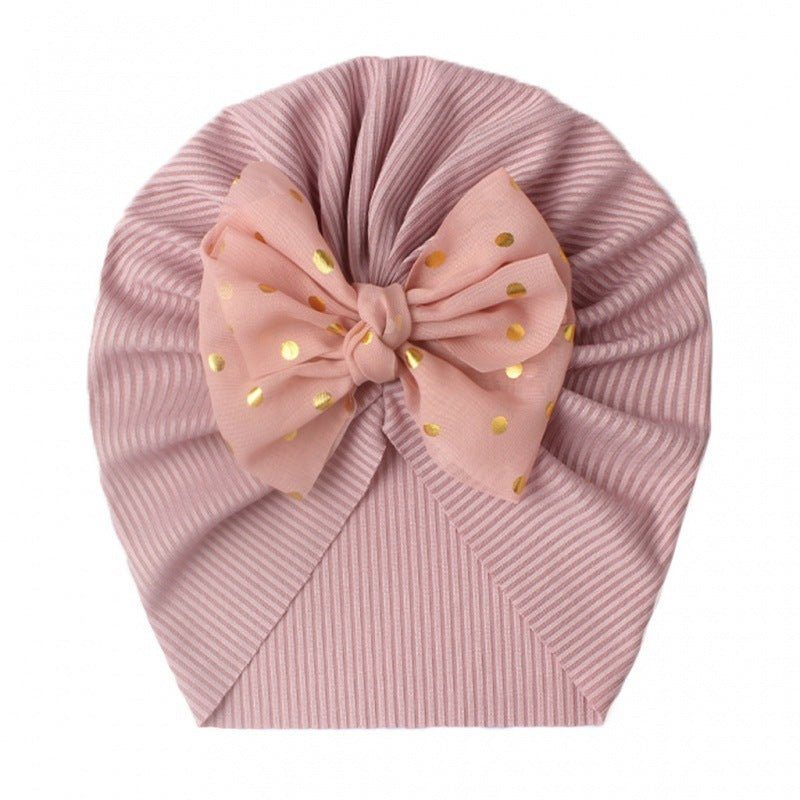 Children's Bow Knot Pullover Hat Baotou - Luxury 0 by Shop Luxe Look