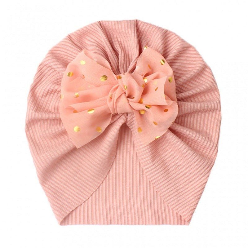 childrens bow knot pullover hat-Children's Bow Knot Pullover Hat Baotou-shopluxelook.store