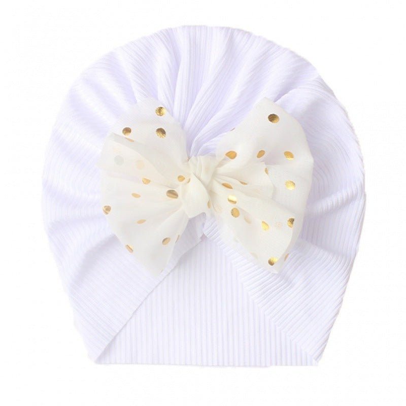 childrens bow knot pullover hat-Children's Bow Knot Pullover Hat Baotou-shopluxelook.store