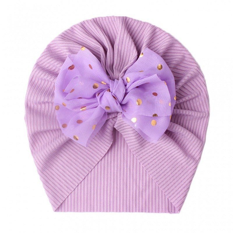 Children's Bow Knot Pullover Hat Baotou - Luxury 0 by Shop Luxe Look