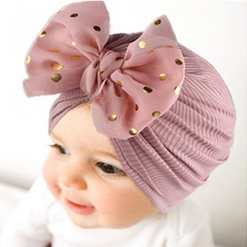 childrens bow knot pullover hat-Children's Bow Knot Pullover Hat Baotou-shopluxelook.store