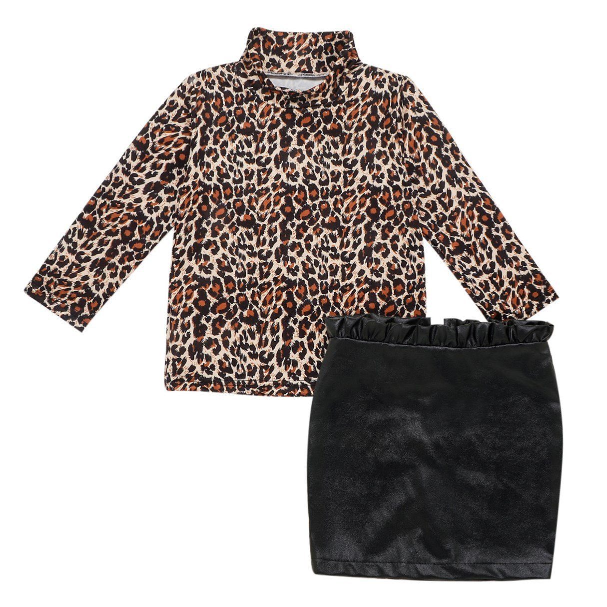 Children's Clothes Girls Leopard Print Long Sleeve Shirt - Luxury 0 by Shop Luxe Look