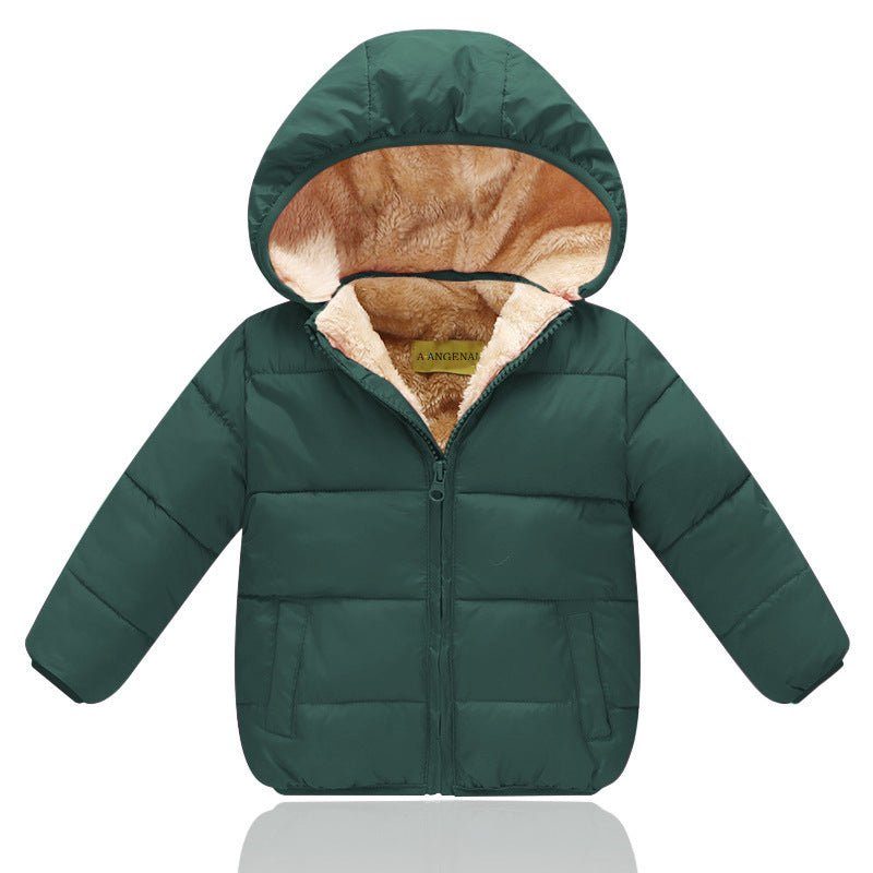 Children's Hooded Coat-Children's Cotton Fleece Thickened Baby Hooded Coat-shopluxelook.store