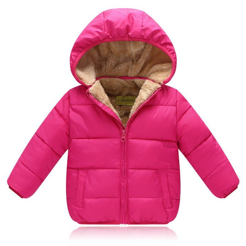 Children's Hooded Coat-Children's Cotton Fleece Thickened Baby Hooded Coat-shopluxelook.store