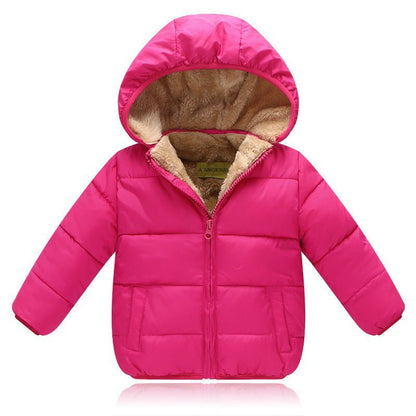 Children's Cotton Fleece Thickened Baby Hooded Coat - Luxury 0 by Shop Luxe Look