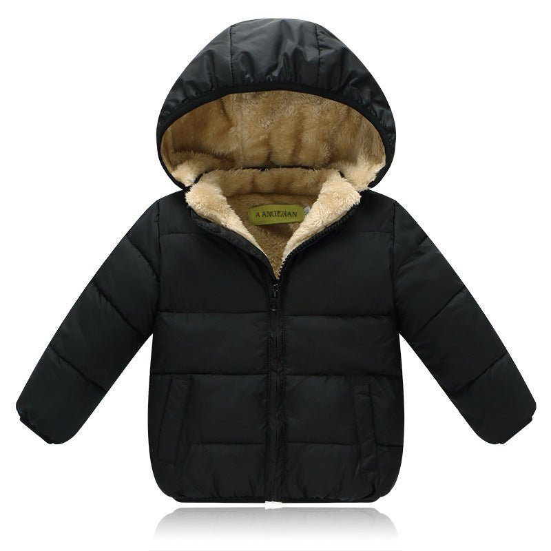 Children's Hooded Coat-Children's Cotton Fleece Thickened Baby Hooded Coat-shopluxelook.store