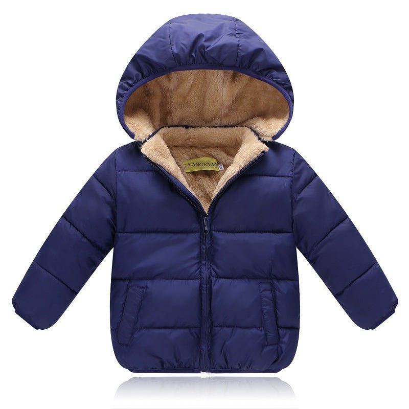 Children's Hooded Coat-Children's Cotton Fleece Thickened Baby Hooded Coat-shopluxelook.store