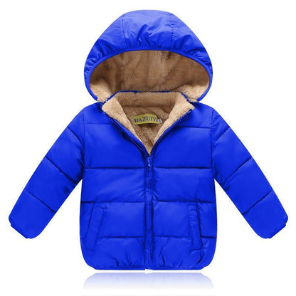 Children's Cotton Fleece Thickened Baby Hooded Coat - Luxury 0 by Shop Luxe Look