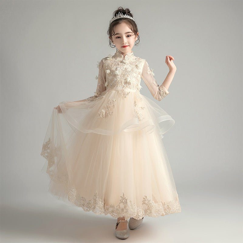 childrens dress-Children's Dress Princess Dress Girls Fluffy Gauze Flower-shopluxelook.store