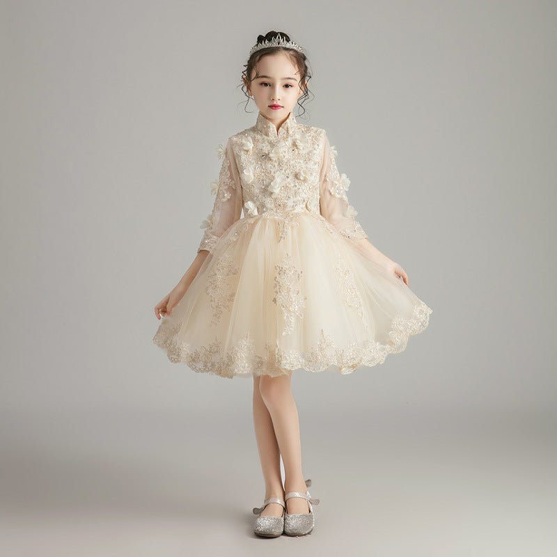 Children's Dress Princess Dress Girls Fluffy Gauze Flower - Luxury 0 by Shop Luxe Look