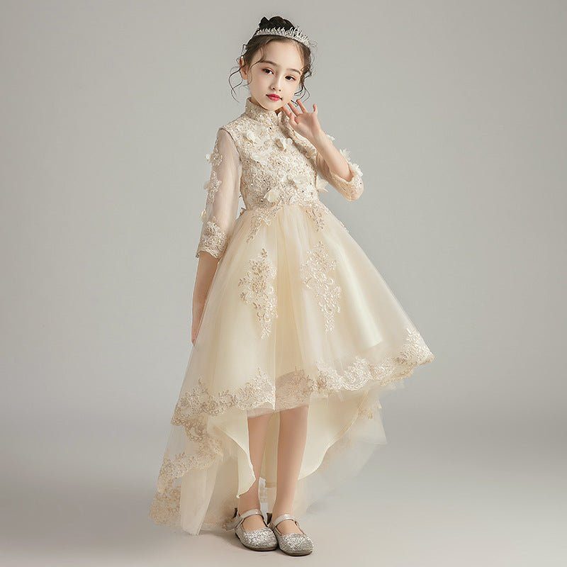 childrens dress-Children's Dress Princess Dress Girls Fluffy Gauze Flower-shopluxelook.store