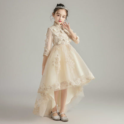 Children's Dress Princess Dress Girls Fluffy Gauze Flower - Luxury 0 by Shop Luxe Look