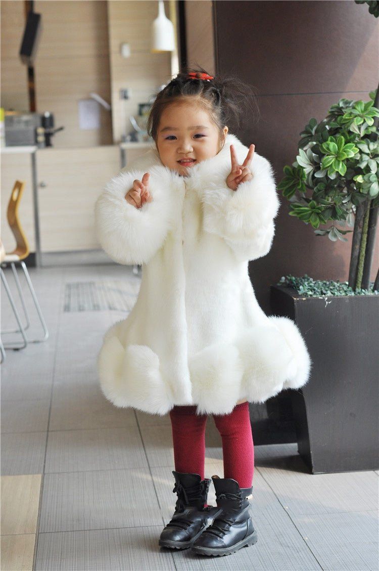 Children's Faux Fur Coat Parent - Child Coat - Luxury 0 by Shop Luxe Look