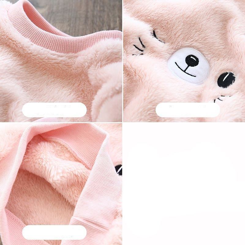 children's plush fleece-Children's Plush Thick Coral Fleece Home Clothes-shopluxelook.store