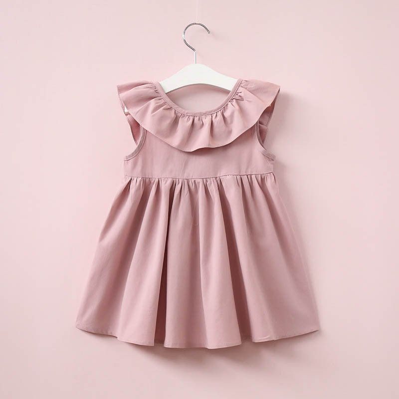 childrens sleeveless one piece dress-Children's Sleeveless One-piece Dress-shopluxelook.store