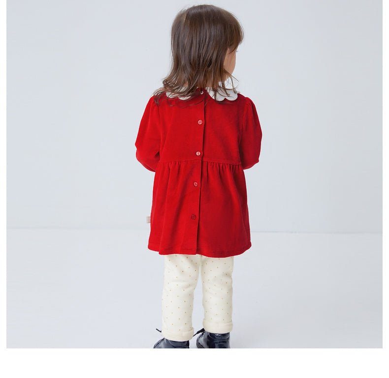 children's suit-Children's Suit Baby Girl Western Style Two-piece Plus Velvet Clothes-shopluxelook.store