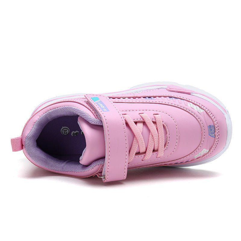 cross-border kids sneakers-Cross-Border Kids Boys And Girls Soft Sole Sneakers-shopluxelook.store