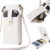 Crossbody Cell Phone Bag for Women, Shoulder Purse Card Wallet Pouch with Credit Card Slots and Mirror-shopluxelook.store