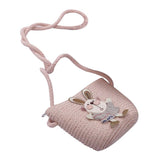 Cute Rabbit Decoration Bag Two - Piece Straw Hat - Luxury 0 by Shop Luxe Look