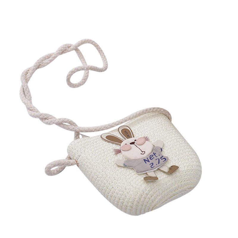 cute rabbit decoration bag-Cute Rabbit Decoration Bag Two-Piece Straw Hat-shopluxelook.store