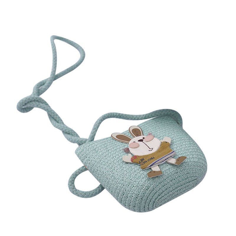 cute rabbit decoration bag-Cute Rabbit Decoration Bag Two-Piece Straw Hat-shopluxelook.store