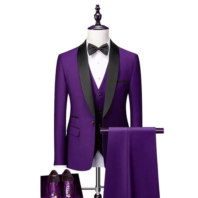 Men 3 Pieces Suit Set Men Wedding Suits Groom Tuxedos shopluxelook.store