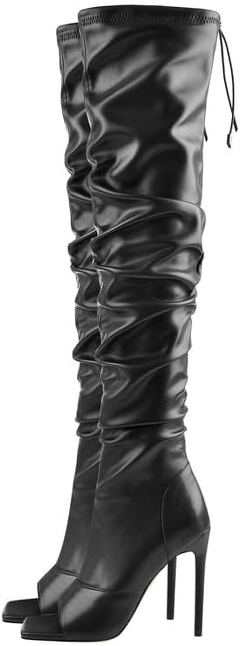 Women'S Stiletto Heel Zipper Knee/Thigh High Boots Peep/Close Toe Pull