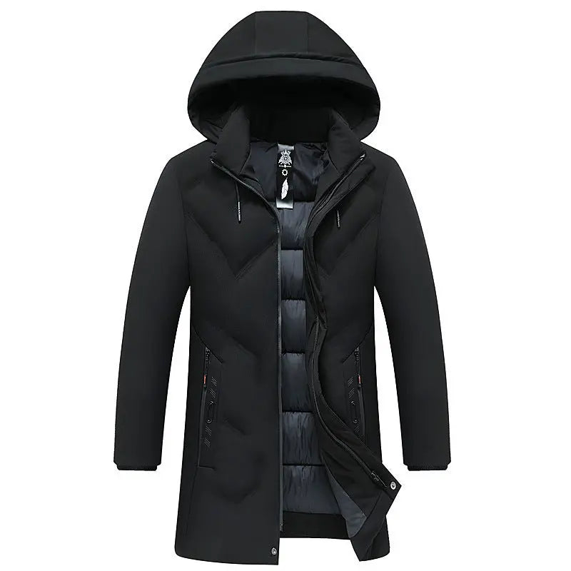 Casual Thickening Mid-length Hooded Detachable Warm-keeping Cotton Clothing shopluxelook.store