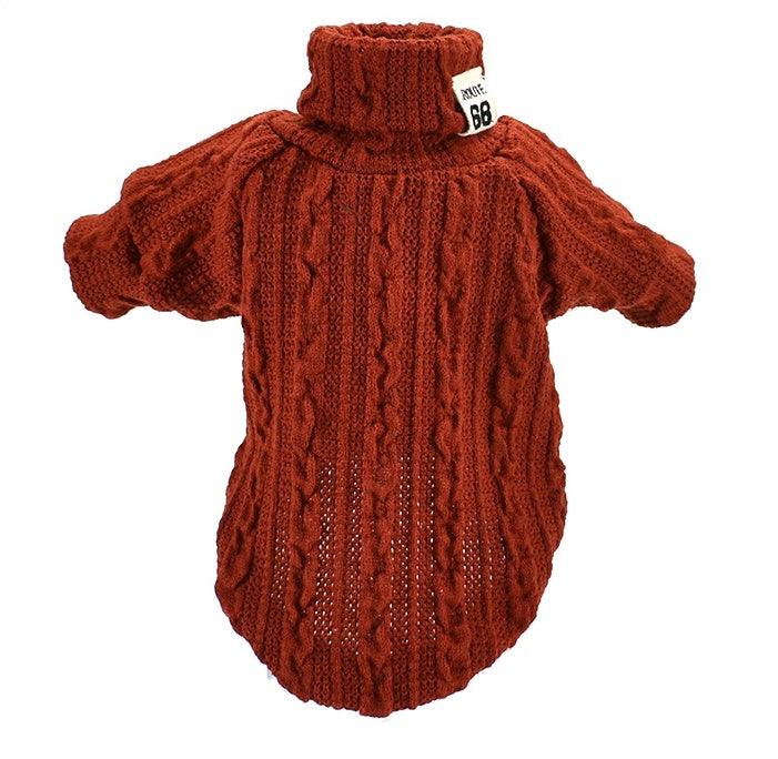 dog sweater-Dog Sweater Turtleneck Solid Color Dogs Clothes Warm Cotton For Puppy Small Medium Dogs Sweatshirt Jacket Chihuahua Teddy-shopluxelook.store