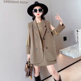 Double Breasted Mid Length Coat In Big Kids - Luxury 0 by Shop Luxe Look