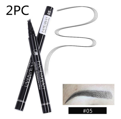 Microblading Eyebrow Pencil Waterproof Fork Tip Tattoo Pen Tinted Fine Sketch Eye Brow Pencils Long Lasting Eyebrows