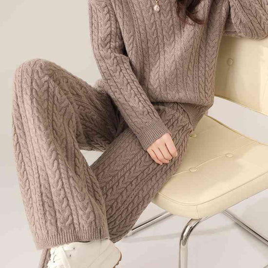 Autumn And Winter New Round Neck Pure Wool Sweater Women&