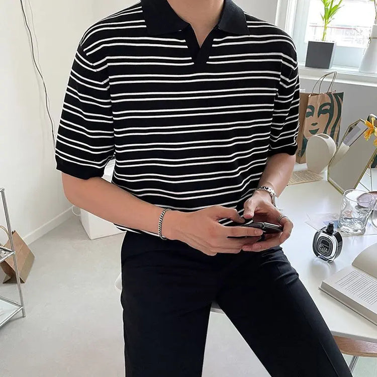 Polo Shirt Men Summer Korean Version Loose shopluxelook.store