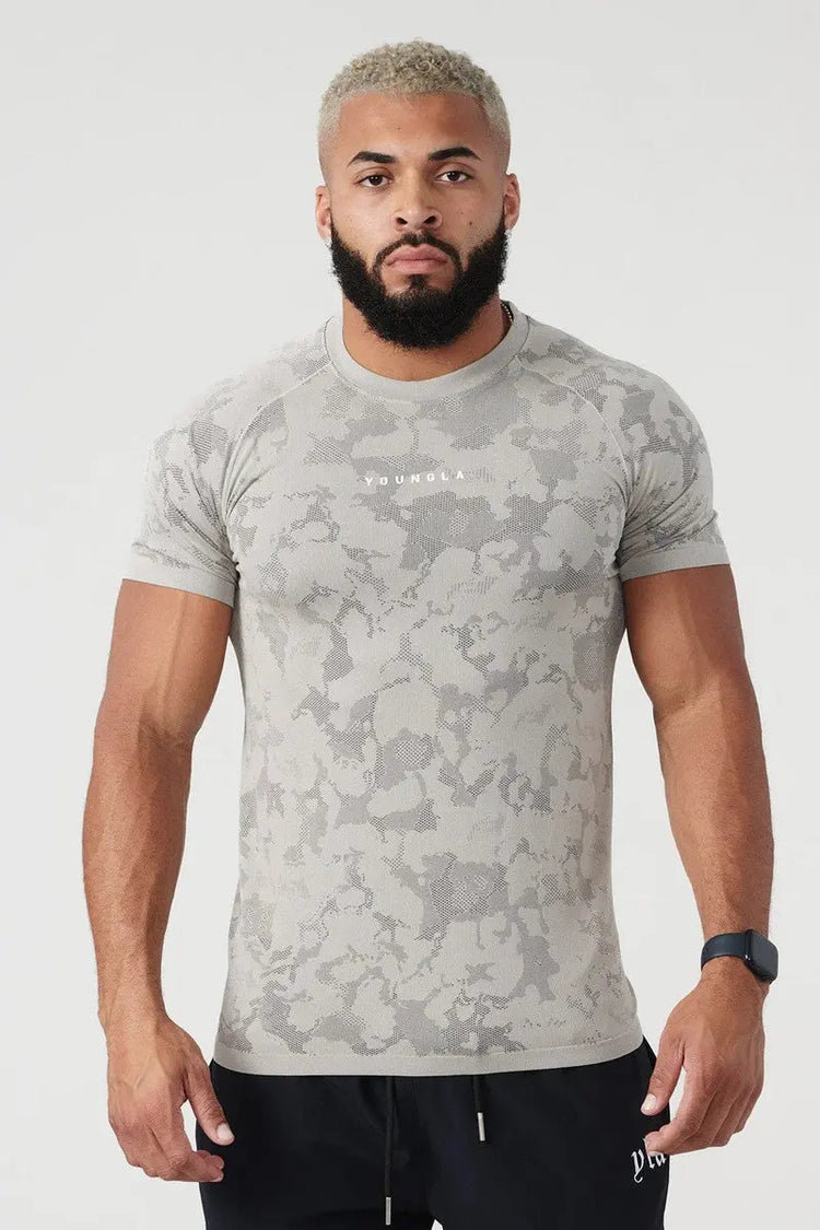 Workout Clothes Camouflage Sports T-shirt Men shopluxelook.store