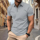 Zipper And Lapel Top Polo Shirt Men shopluxelook.store