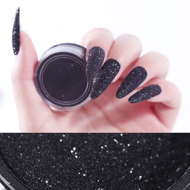 Nail Art Woolen Powder Starlight Black Gauze Sugar Powder Nail Art Acc