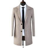 Double-faced Woolen Goods Wool Overcoat Mid-length Herringbone Pattern Handsome Jacket shopluxelook.store