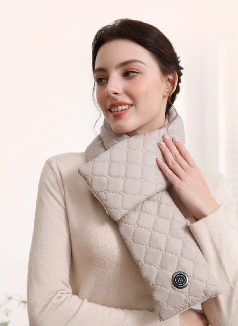 electric heating scarf-Electric Heating Scarf 3 Gear Heating Pads Outdoor Warm Heated Scarf USB Heater Thermal Shawl Neck Brace Warm Bib For Women Men-shopluxelook.store