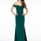 Embroidered Cut-Away Shoulder Jersey Long Dress w/ V-Back-shopluxelook.store