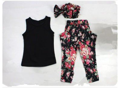 European and American girls floral three - piece - Luxury 0 by Shop Luxe Look