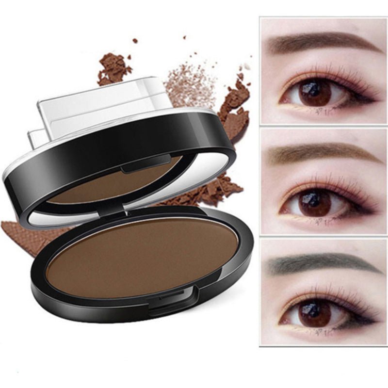 eyebrow powder stamp-Eyebrow Powder Stamp Tint Stencil Kit Cosmetics Professional Makeup Waterproof Eye Brow Stamp Lift Eyebrow Enhancers Stencil Kit-shopluxelook.store