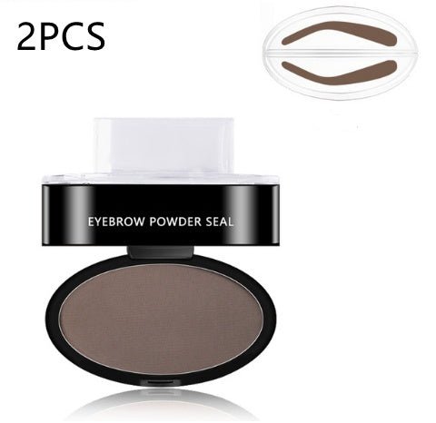 eyebrow powder stamp-Eyebrow Powder Stamp Tint Stencil Kit Cosmetics Professional Makeup Waterproof Eye Brow Stamp Lift Eyebrow Enhancers Stencil Kit-shopluxelook.store