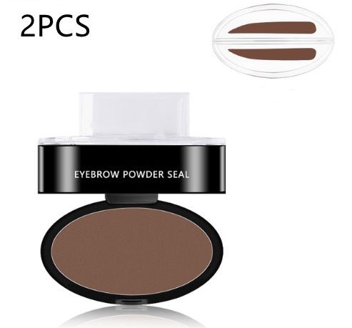 eyebrow powder stamp-Eyebrow Powder Stamp Tint Stencil Kit Cosmetics Professional Makeup Waterproof Eye Brow Stamp Lift Eyebrow Enhancers Stencil Kit-shopluxelook.store