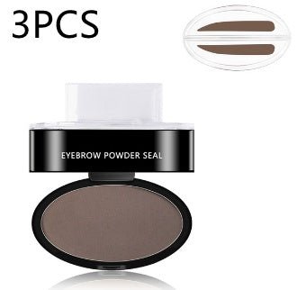 eyebrow powder stamp-Eyebrow Powder Stamp Tint Stencil Kit Cosmetics Professional Makeup Waterproof Eye Brow Stamp Lift Eyebrow Enhancers Stencil Kit-shopluxelook.store