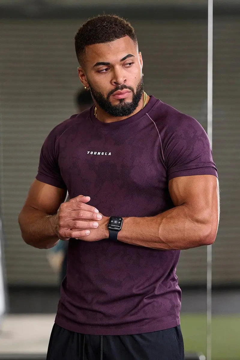 Workout Clothes Camouflage Sports T-shirt Men shopluxelook.store