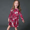 Fashion Casual Santa Printed Long Sleeve Girls Dress - Luxury 0 by Shop Luxe Look