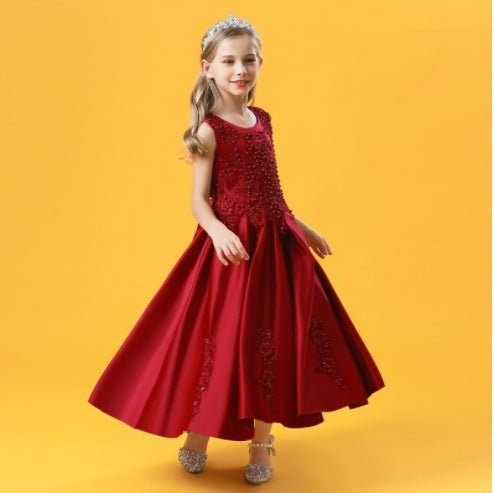 Fashion Children's Long Summer Piano Performance Costume Dress - Luxury 0 by Shop Luxe Look