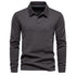 Fashion Lapel Long - sleeved Polo Shirt Men&