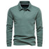 Fashion Lapel Long - sleeved Polo Shirt Men&