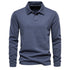 Fashion Lapel Long - sleeved Polo Shirt Men&